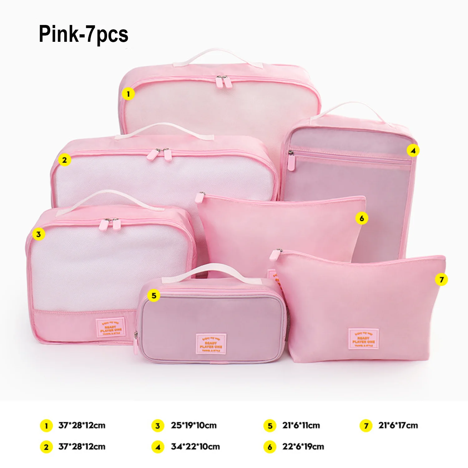 7-Piece Lightweight Travel Packing Cube and Organizer Set