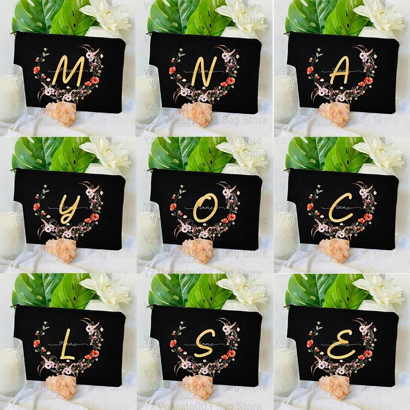 

Personalized Name Bag Custom Items Cosmetic Pouch Travel Makeup Brushes Bags Toiletry Kits Pencil Pouchs for Office Coin Wallet