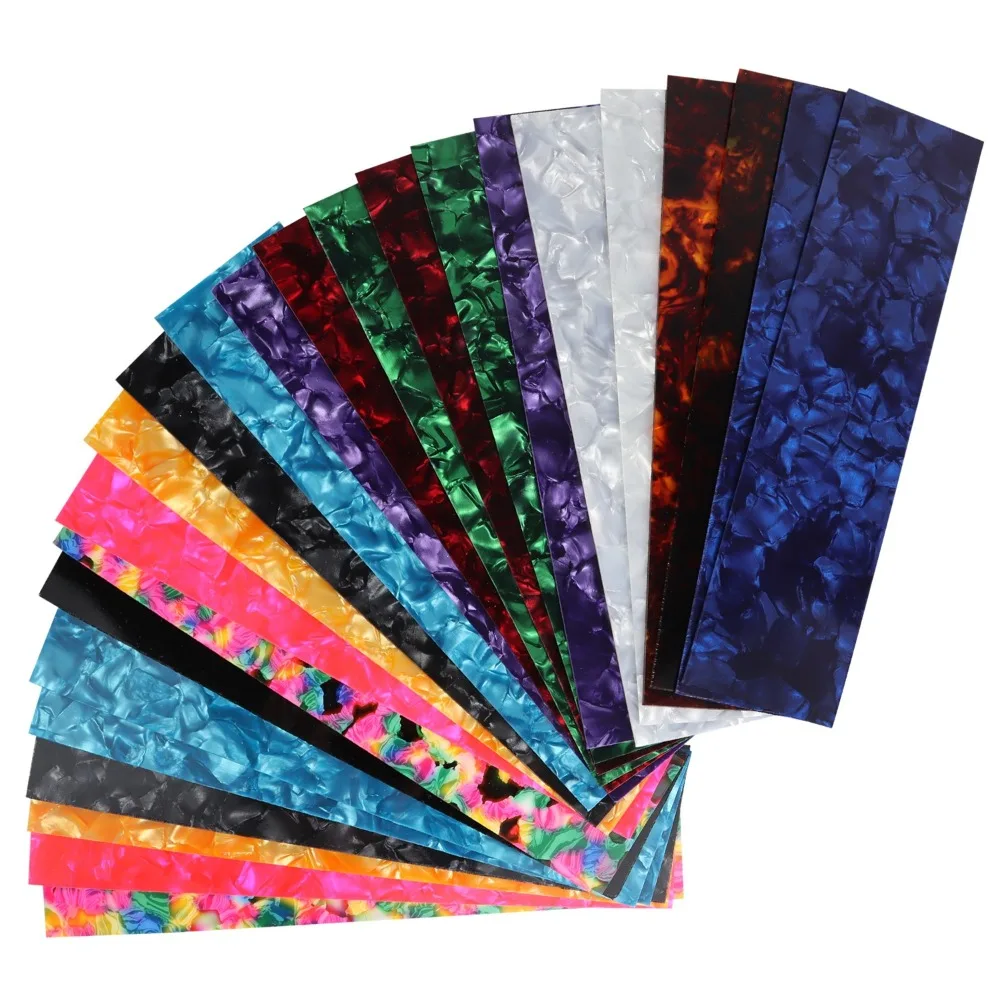 Portable 25Pcs Guitar Pick Punch Customize DIY Celluloid Sheet Film Strips 15.3x4cm Stringed Instrument Guitar Parts Accessories