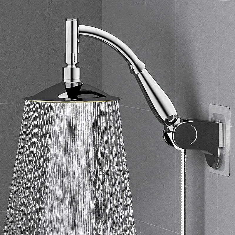 Bathroom 6 inch roundness quadrate shower head ABS Chrome shower head water saving bathroom rain spa square handheld Shower Set 3