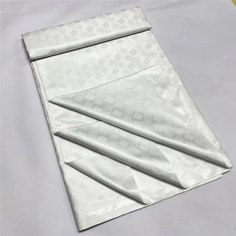 Cotton African Jacquard Basin Dress Fabric For Men Or Women Clothes Material 5 Yards