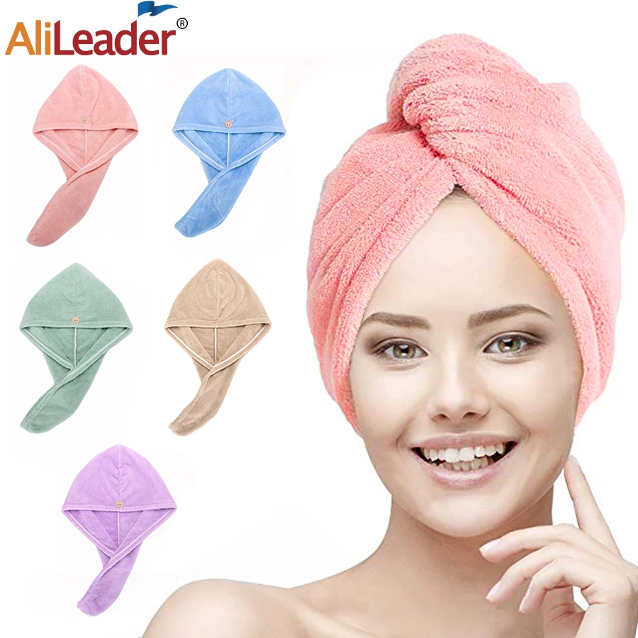 Quickdry Hair Towel Women Hair Drying Hat Cap Hat Bath Hat Microfiber