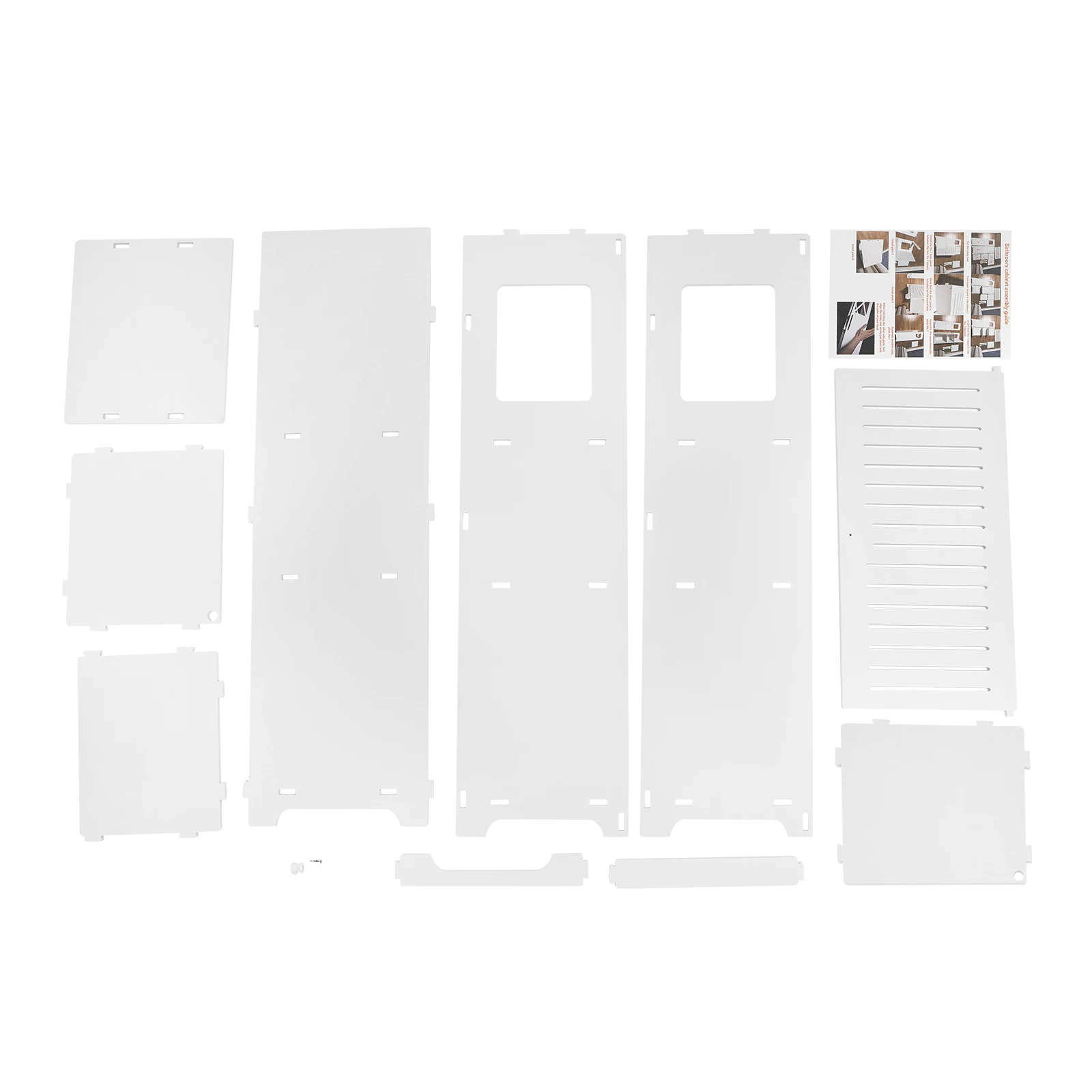 PVC-Badezimmerschrank mit Tür, Belüftungslöchern, erhöhtem Boden und Anti-Schimmel-Design für Toilette, Badezimmer und Wohnzimmer – Detail 2
