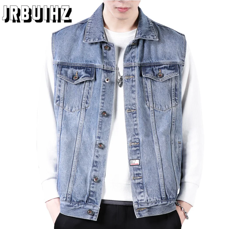 

Man Vest Mens Vest Men Vest for Men Jackets Sleeveless Jeans Vest Denim Jacket Veste Homme Sleeveless Jacket Men Cotton Comfort