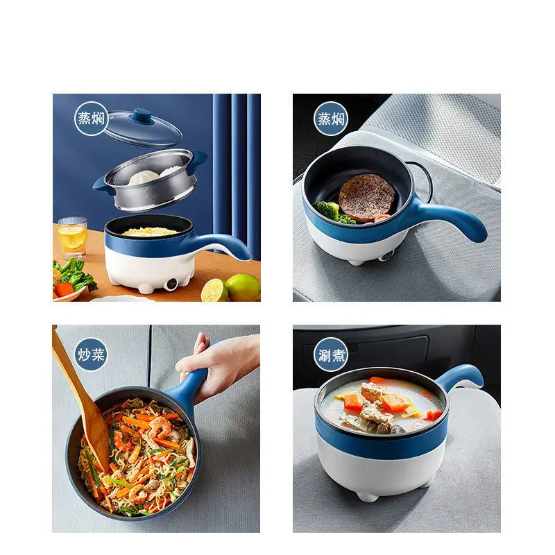2L Multicooker for Car Truck 12V 24V Non-stick Electric Rice Cooker Food Steamer Stir-fry pan Car-mounted Hot pot Noodles Boiler 5