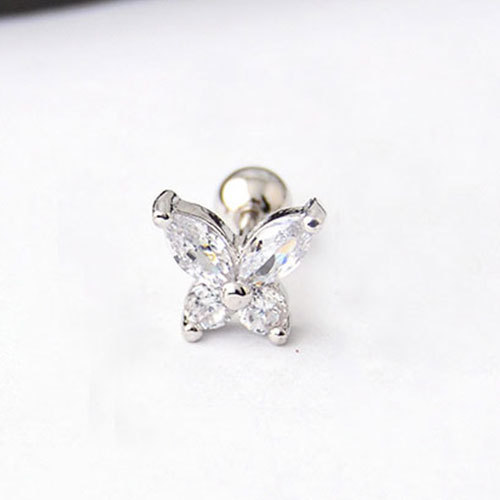 PCS Cute Small Star Ear Stud Cuff Earring Gold Color Cartilage Stainless Steel Helix Piercing Tragus Bar Ball Ear Jewelry