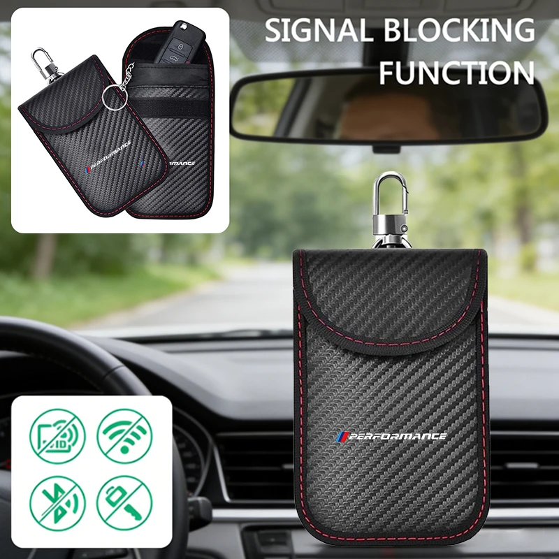 Car Key Case Signal Blocker Bag with RFID Shielding Protection