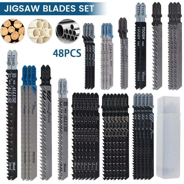 48Pcs Jigsaw Blades Set: A Versatile Tool for Wood, Plastic, and Metal Cutting