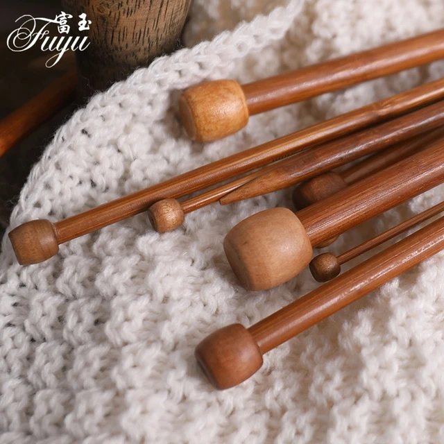 2Pcs/Set 35cm Large Size Wooden Knitting Needles15/20/25mm Wooden Single  Point Knitting Needles Knitting tools for Scarf Sweater - AliExpress