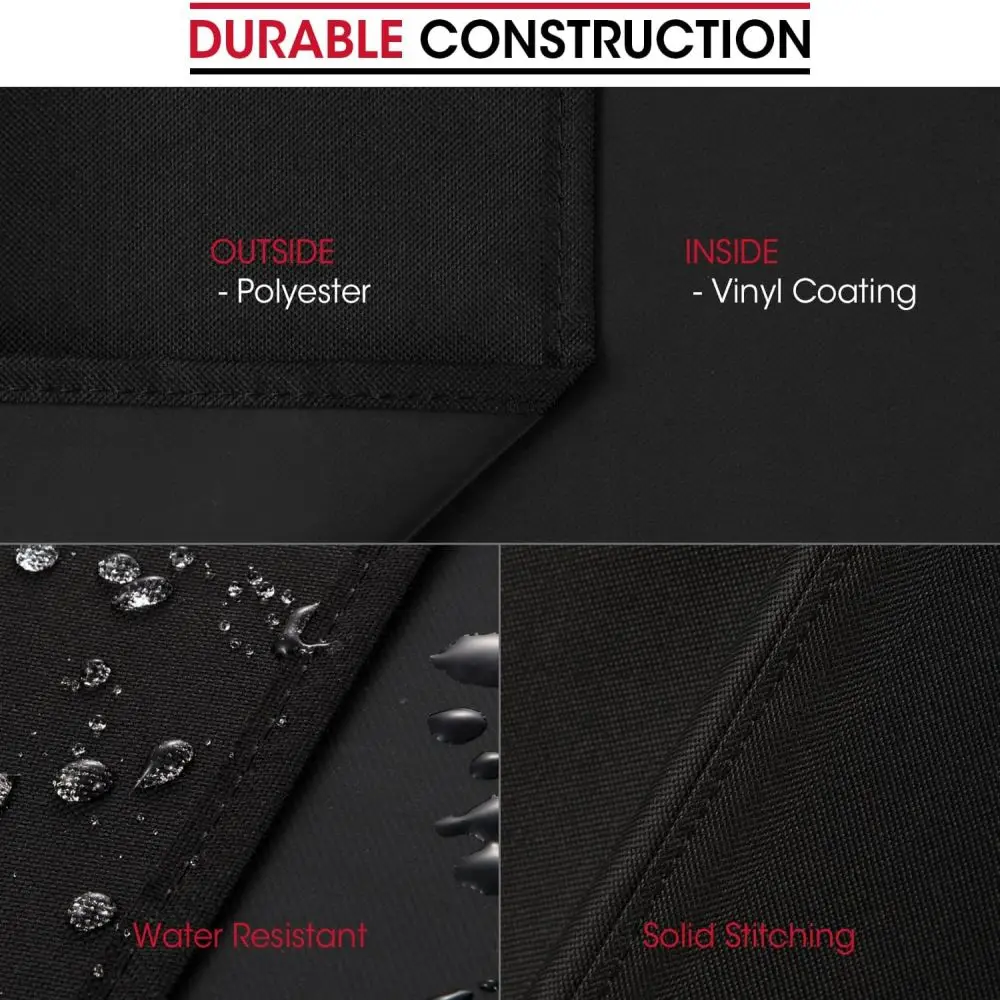 Grill Cover 58 in Waterproof BBQ Gas Grill Cover Polyester Easy On/Off Dustproof Fade Resistant for Weber Char-Broil Nexgrill
