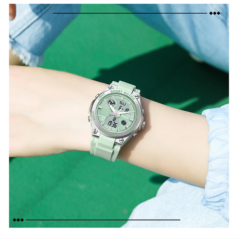 Sanda 6067 new ZB personalized electronic watch outdoor sports waterproof luminous watch multi-function male and female students