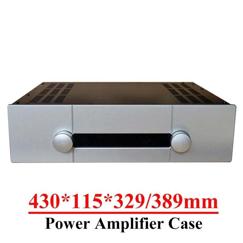 430*115*329mm/389mm Goldmund Power Amplifier Chassis Enclosure with Tone HIFI Preamplifier DIy Amplifier Audio Case Shell 430 75 320mm dac 4375 all aluminum power amplifier case preamplifier hifi audio amplifier chassis shell diy box