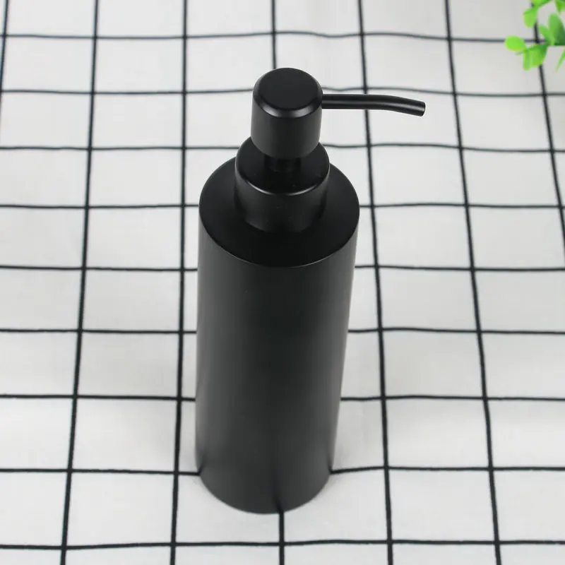 

1PC 304 Stainless Steel Black Liquid Soap Dispenser 350ml Manual Press Lotion Bottle Hotel Homestay Bathroom Soap Dispenser