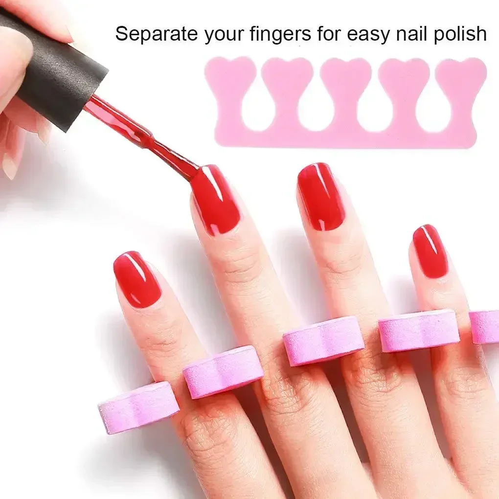 10-50PCS Sponge Nail Art Toe Separators Fingers Foots Sponge Soft UV Gel Polish Beauty Tools Manicure Pedicure Pack Nail Kits