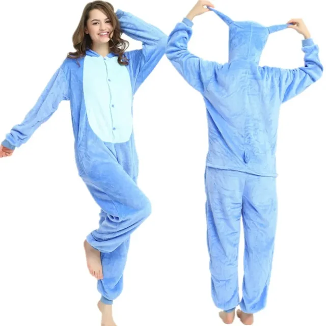 Disney-Pijama de una pieza de Lilo & Stitch para niños y niñas, ropa cálida  de invierno, Kigurumi de felpa de dibujos animados, regalo de Navidad -  AliExpress