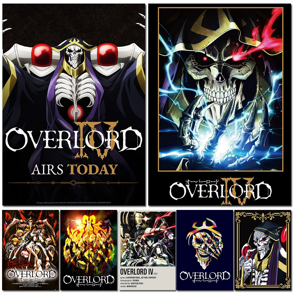 

Anime Overlord IV Poster Vintage Art Print Kraft Paper Posters Home Bar Cafe Room Decor Art Wall Painting