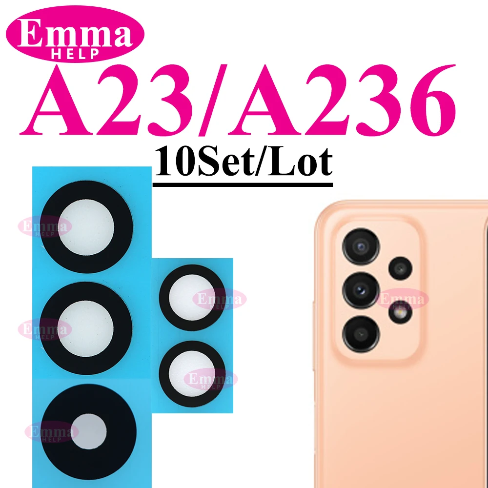 Premium Back Rear Camera Glass Lens Replacement with Adhesive - 10 Pack