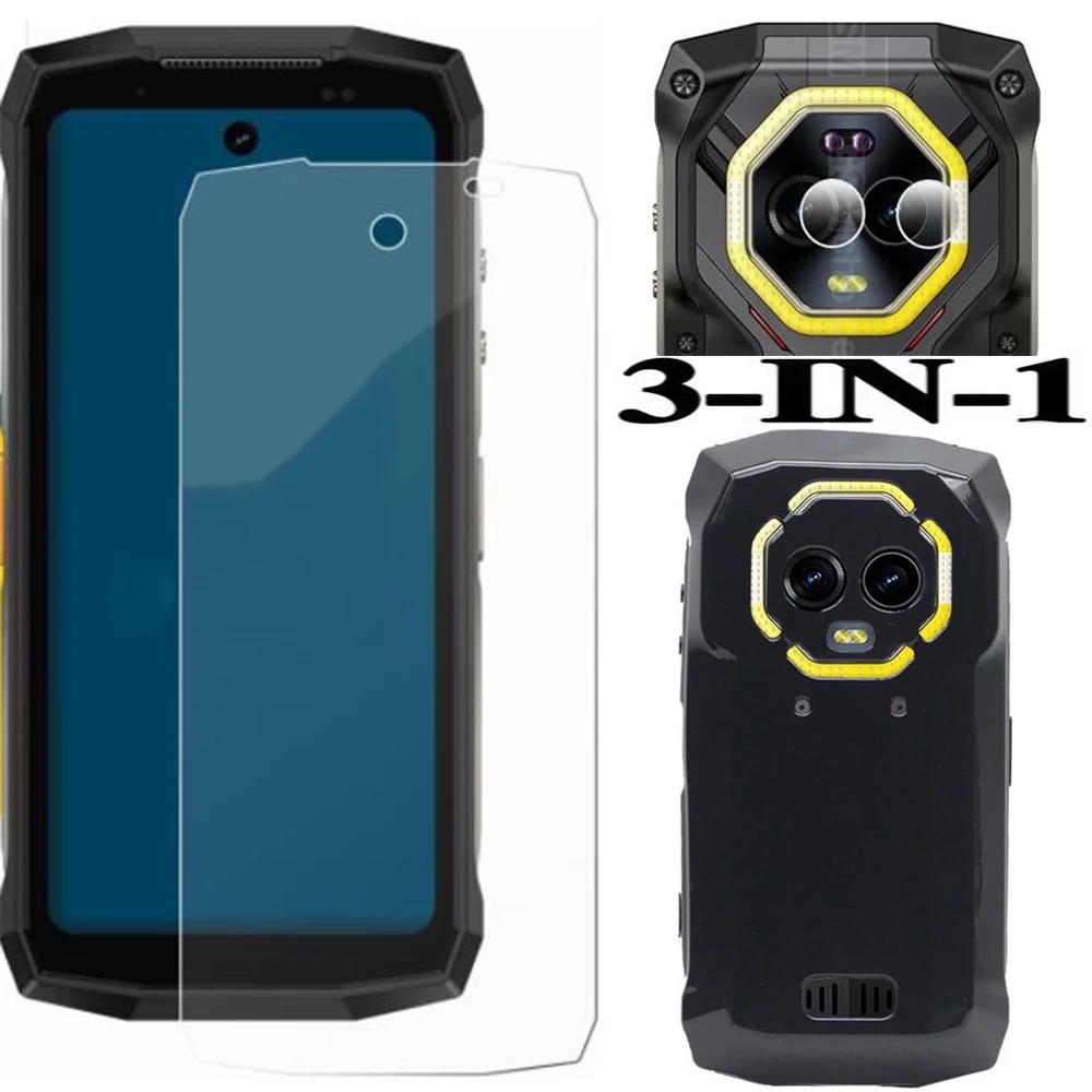 3-in-1 Protective Case with Tempered Camera Glass and Screen Protector