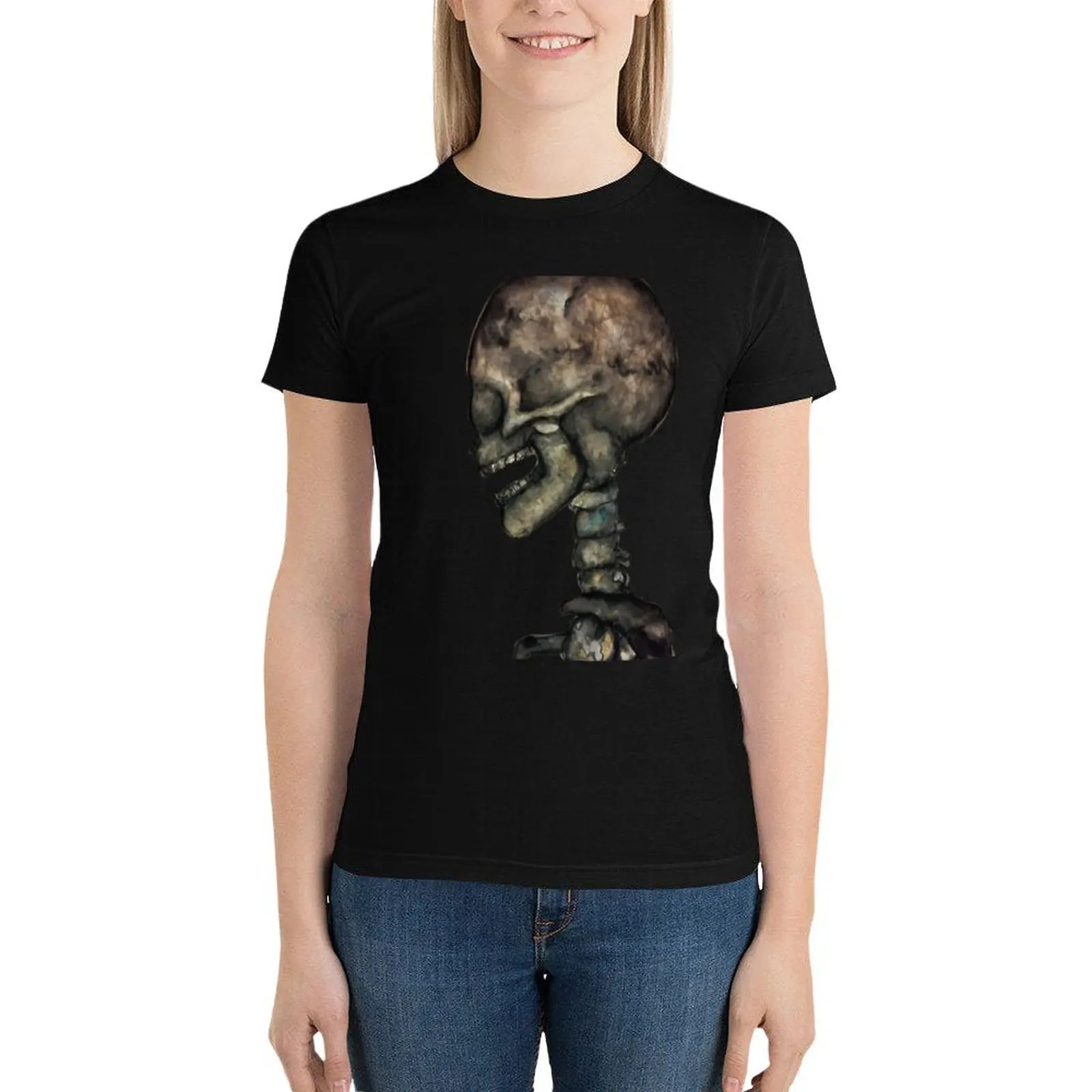 

Skeleton Smile T-Shirt tops vintage clothes Women's t-shirt