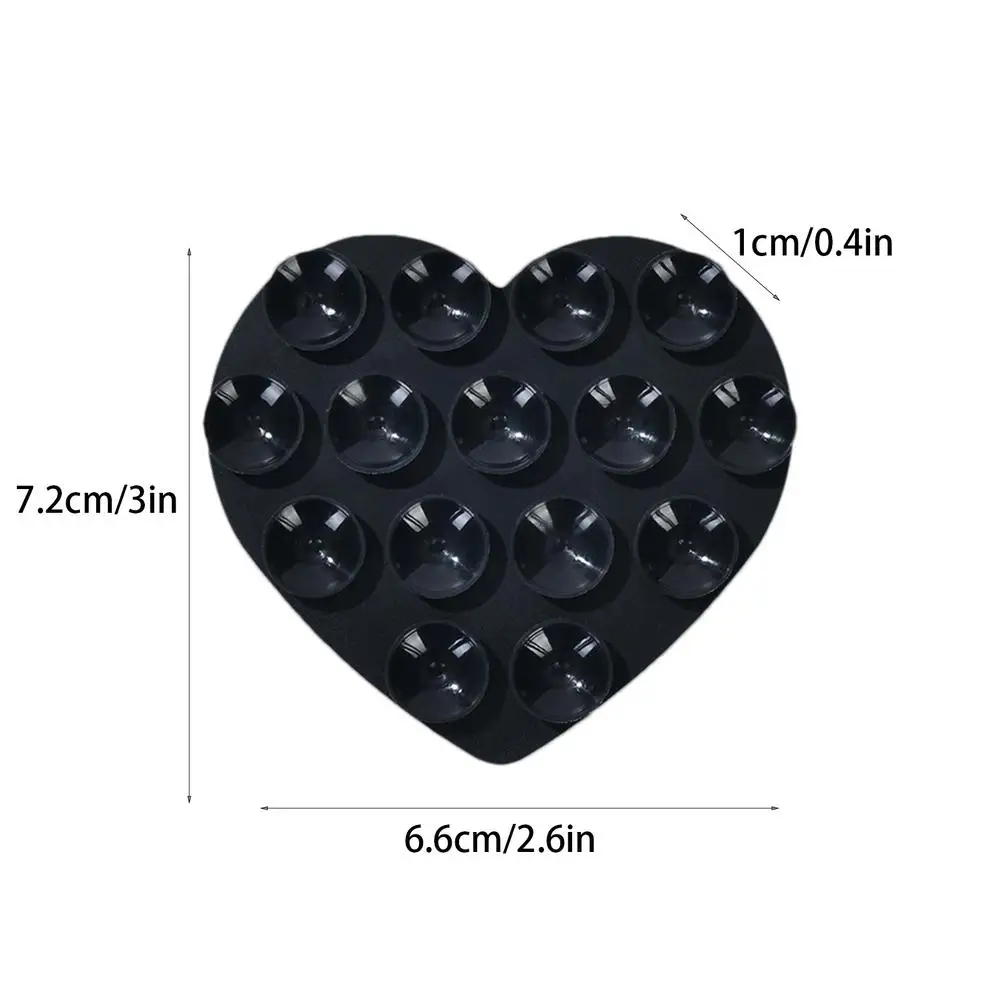 Heart-Shaped Suction Cup Phone Stand with Strong Grip Silicone Holder