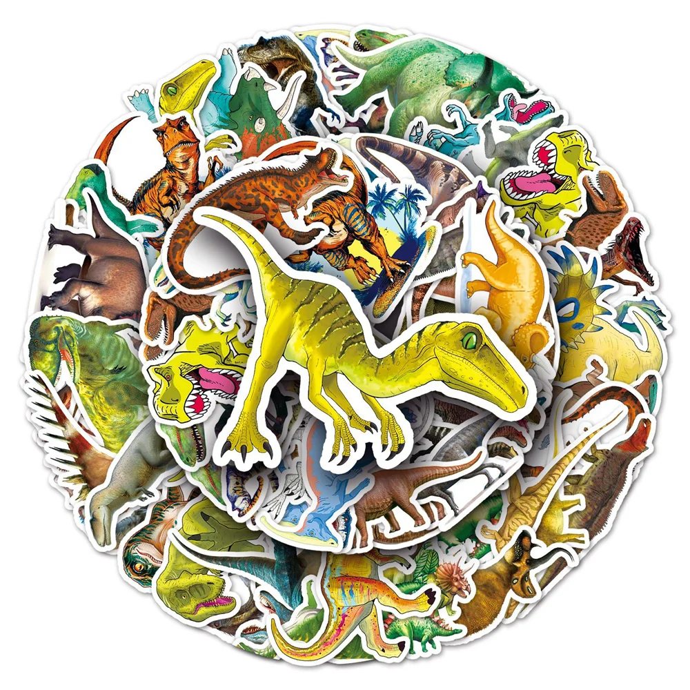 

10/30/50PCS Dinosaur Animal Graffiti Waterproof Stickers Personalized Creative Decoration Trend Refrigerator Cup GuitarWholesale