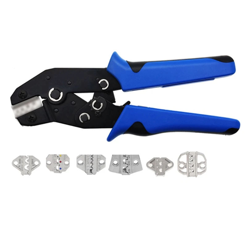 

Crimping Pliers Ratchet Hand Tools Crimper Jaw Set Work Black & Blue Steel For Insulated & Non-Insulated Tube VE RV SV JST