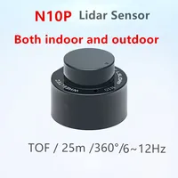 New N10P and N10 Indoor and outdoor waterproof 25m Lidar sensor 360° TOF anti-glare laser radar support ROS1 and ROS2 1