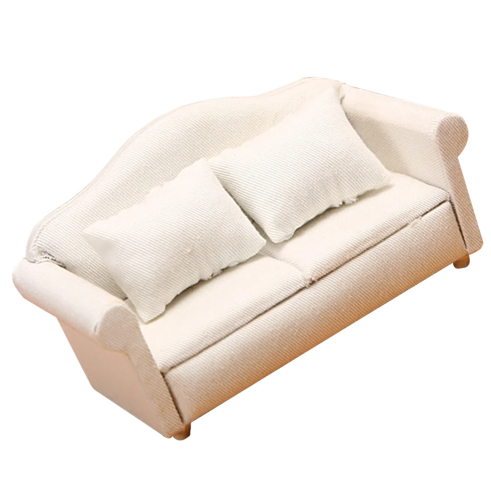 

Кукольный домик, миниатюрный диван, подушки, кукольный домик, мебель для гостиной, масштаб 1:12, модель, имитация деревянного кресла, мини