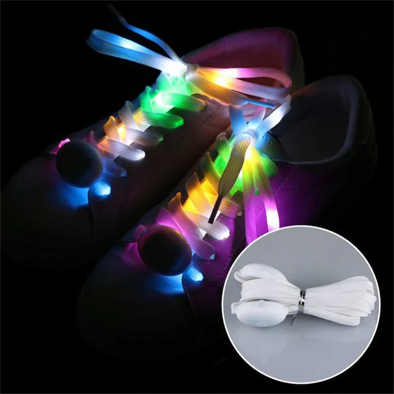 LED Sport Luminous Glow Shoelaces – Flash Light Shoe Strings