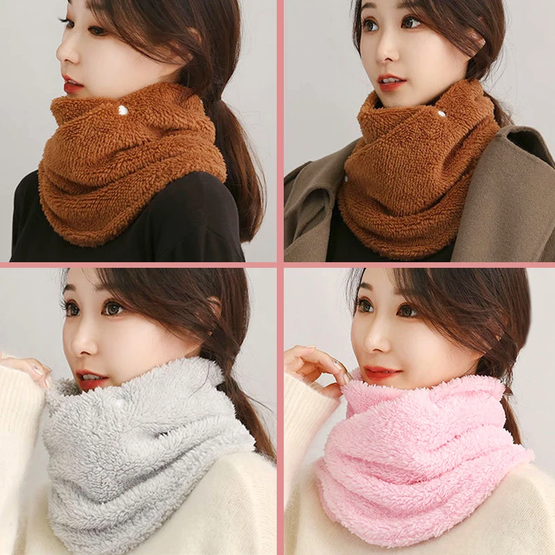 

Fleence Neck Cover Warm Turtleneck Neck Warmer Detachable Collars Autumn Winter Knitted Fake Scarf for Women Windproof Scarf