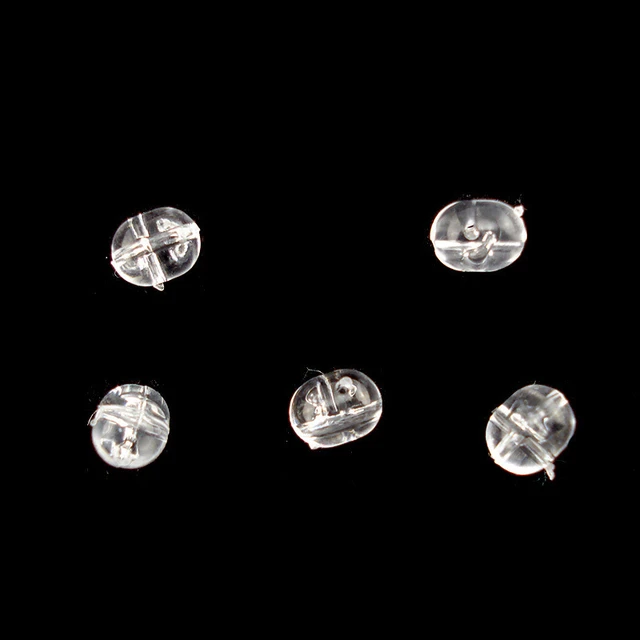 Clear and Luminous plastic bead Oval 2 Cross Hole Beads Plastic Cross Way  Bead Carp Fishing Accessory