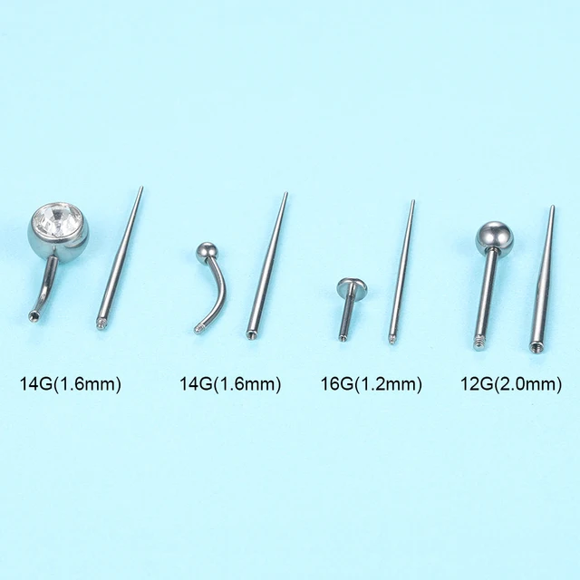 Labret Pin Taper For Nose Piercing Nose Piercing Kit 14g/16g/18g