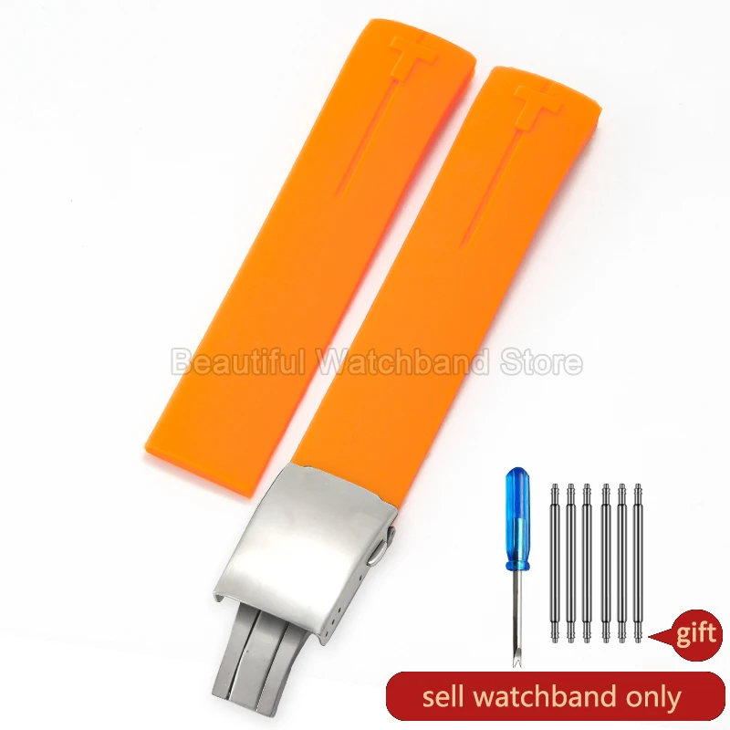 Premium Silicone Watch Strap – Scratch-Resistant, Color-Stable, Odorless Design with Folding Buckle