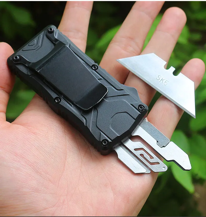 SK5 Klinge Allzweckmesser Austauschbare Klinge Luftfahrt Aluminiumgriff EDC Outdoor Multitool Sicherheit Handwerkzeug Geschenk Fünf Klinge – Detail 18