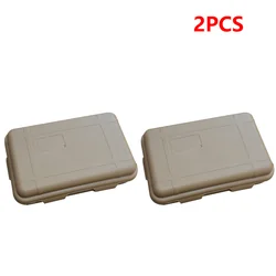 Durable Shockproof Waterproof Outdoor Survival & Fishing Storage Case (Light Brown L 2PCS)