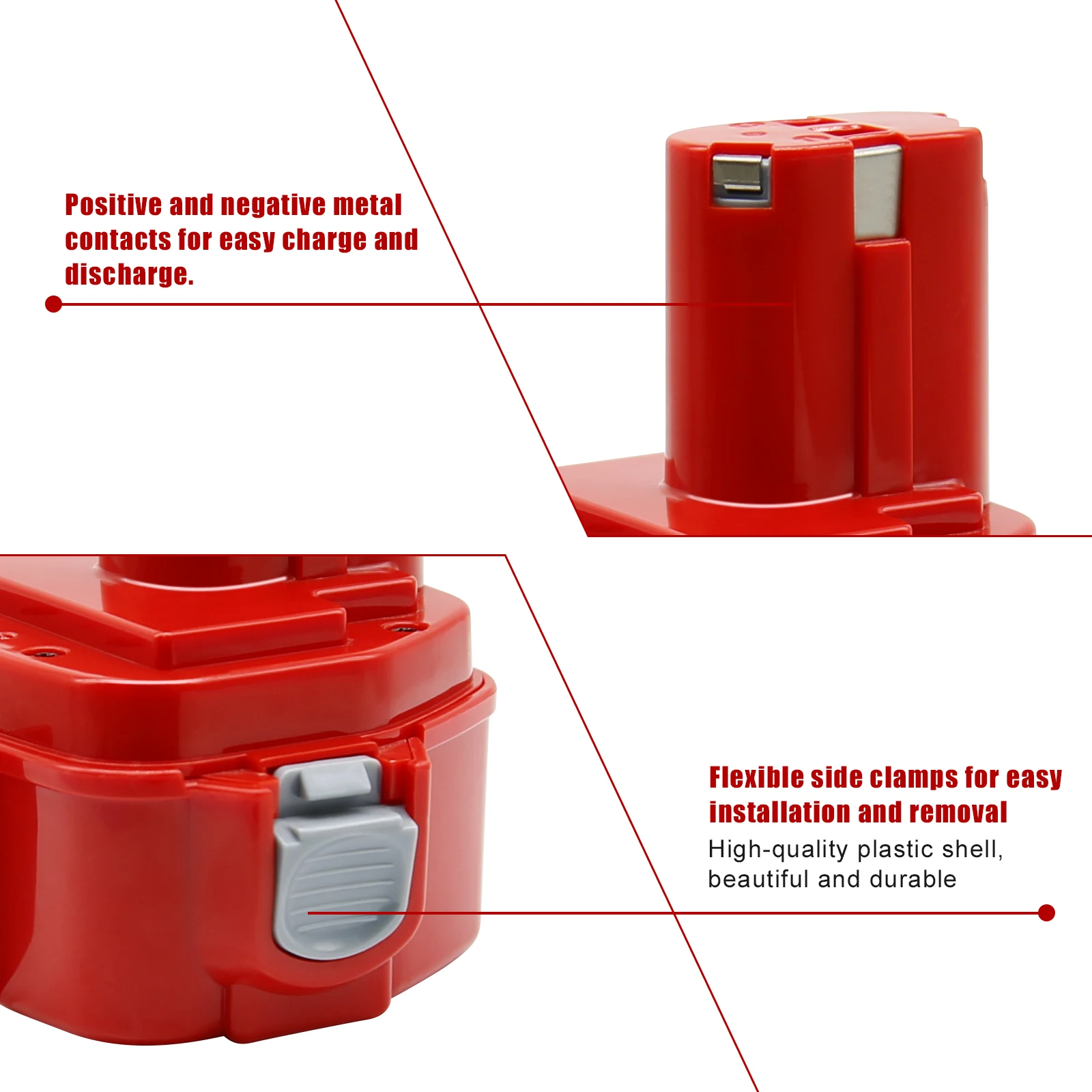 Bateria para Makita Pa12 Baterias para Ferramentas Elétricas 1200 1220 1201 1222 1233sa B1235 1926815 4000mah Ni-mh - Image 6
