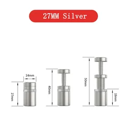 Premium Aluminum Telescopic Rotating GPU Support Stand with Magnetic Base (27-120mm) (27mm Silvery)