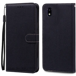 Luxury Wallet Flip Leather Case - Elegant Phone Cover  Coque Shell for ZTE Blade A3 2020 (Black)