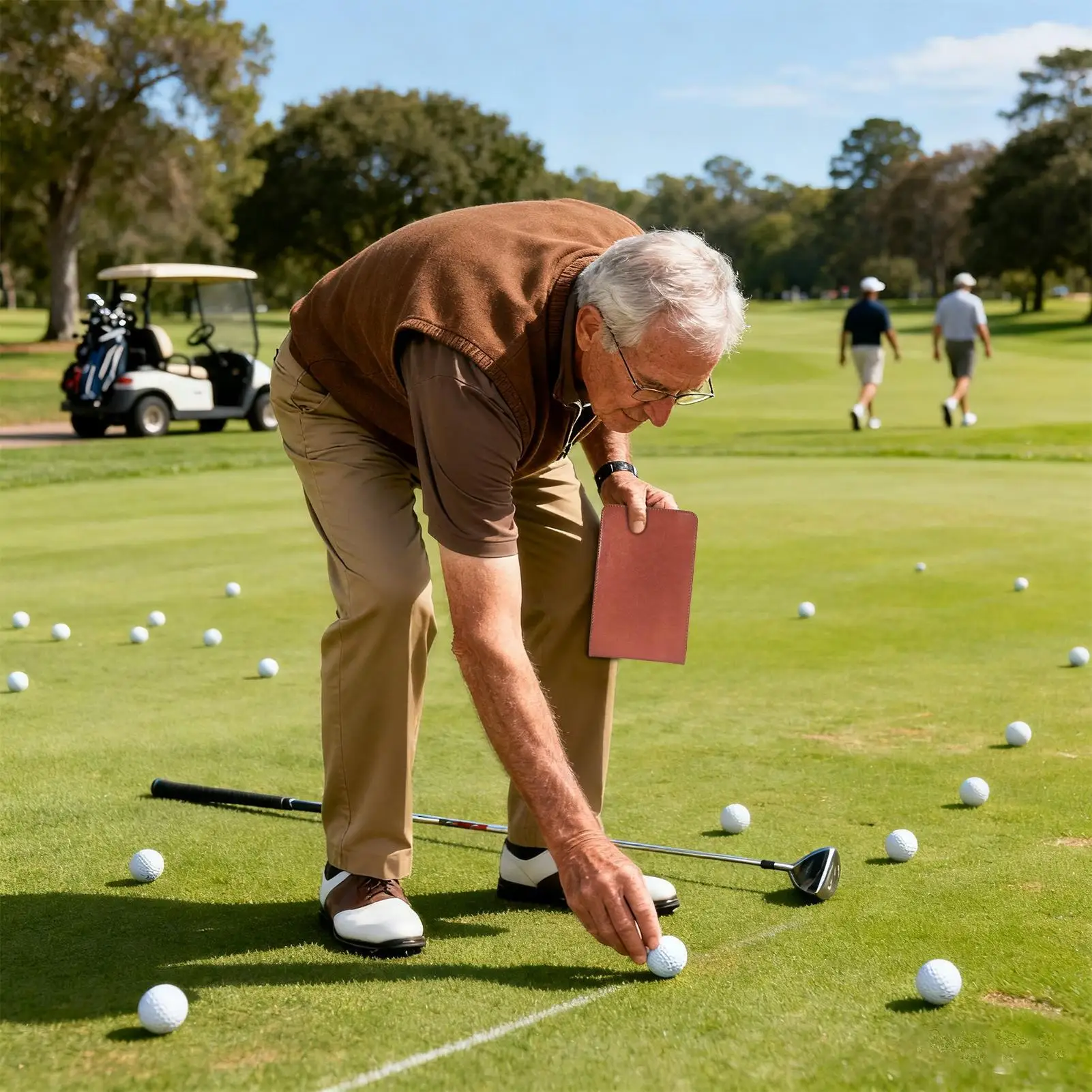 Golf Yardage Book Cover Portable Score Display Golf Card Holder Notebook For Practice Training Indoor Home Backyard Sports Club