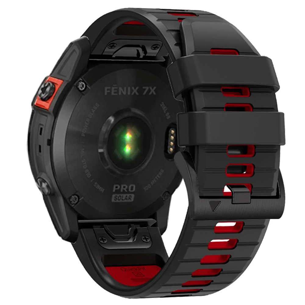 Premium Silicone QuickFit Watch Strap - 22mm/26mm, Compatible with Garmin Fenix & More