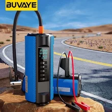 BUVAYE TS01 휴대용 타이어 팽창기, TS03 자동차 비상 전원, 야외 다기능 점프 스타터 및 공기 펌프, EVA 가방 포함