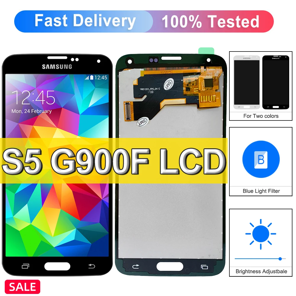 klik tilbehør mølle 100% Test TFT For Samsung Galaxy S5 LCD Display Touch Screen Digitizer For Samsung  S5 Display G900M G900F LCD Screen Replacement - AliExpress