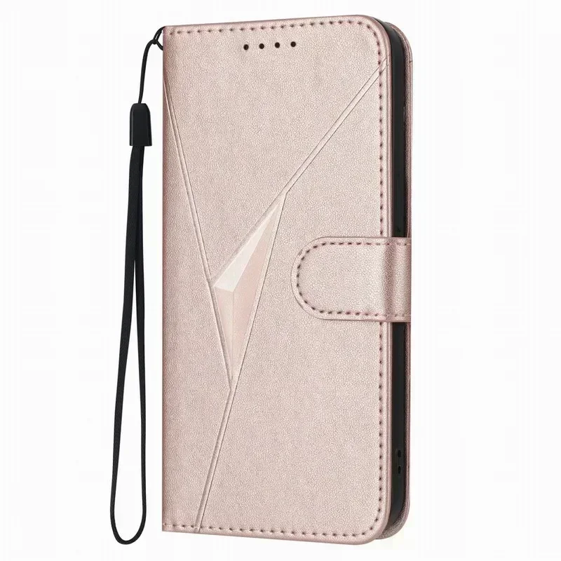 3D Triangle Wallet Phone Cover - Chic and Functional Design