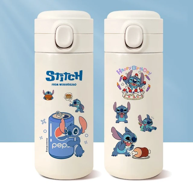 Disney-Bouteille isotherme Stitch pour enfants, acier inoxydable 304, tasse  à vide portable, eau de dessin animé, standardisation, 300ml, 450ml -  AliExpress