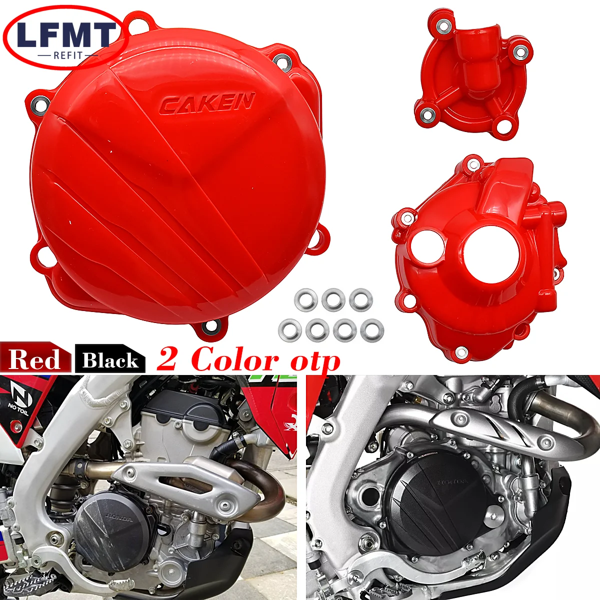 

CAKEN Motorcycle Ignition Guard Water Pump Cover Clutch Protector For Honda CRF 250R 250RX CRF250R CRF250RX 2018 2019 2020 2021