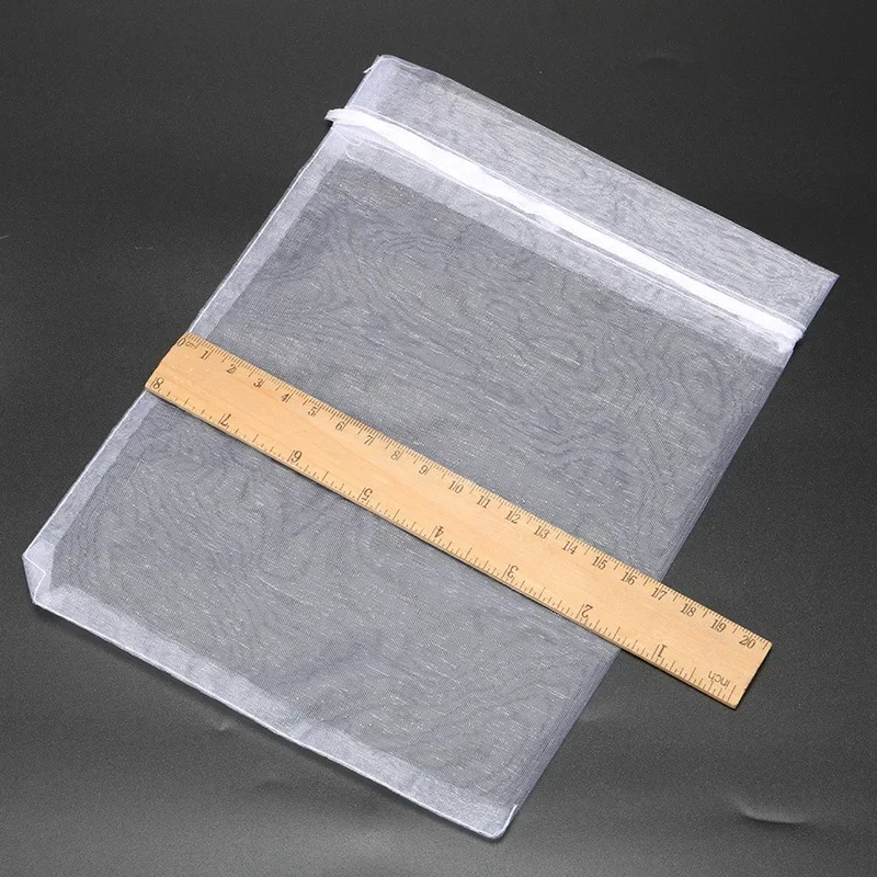 50PCS 5x7 7x9 9x12 10x15 11x16 13x18 15x20 17x23cm White Organza Bags Christmas Halloween Birthday Party Wedding Gift Box Bags 3
