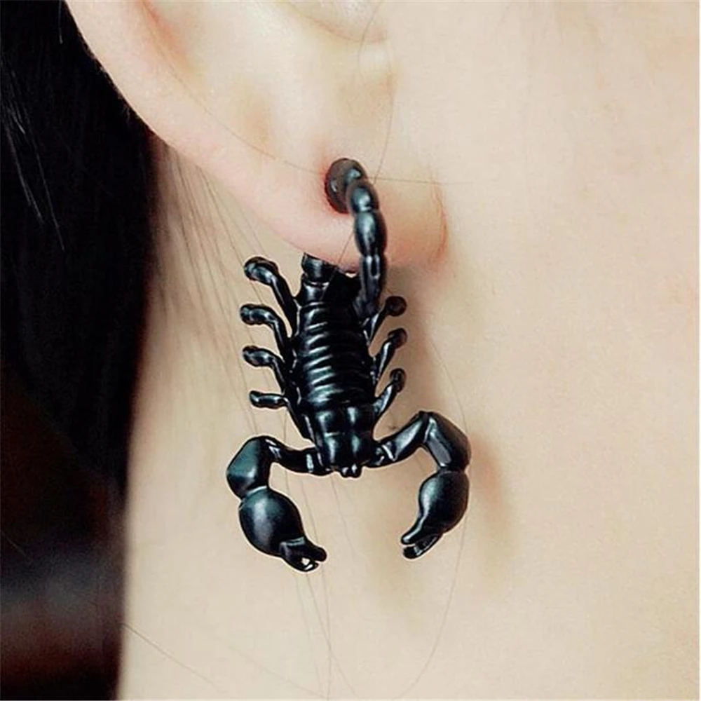 Diamond Embellished Small Scorpion Stud Earrings, Birthday Gifts for Scorpio  Women, Spirit Animal Dainty Jewelry, Unique Astrology Gifts - Etsy