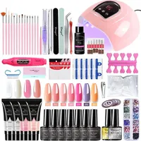 Nail Gel Kit Acrylic Nails Set With UV LED Lamp Dryer Nail Drill Color Gel Polish Kit Soak Off Manicure Tools Set 1