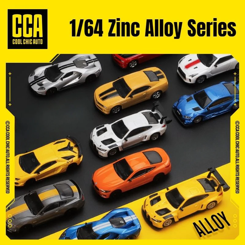 CCA 1/64 Diecast Alloy Toy Car For Children Metal BMW Audi Benz Chevrolet Ford Toyota Lexus Miniature Free Wheels Collection 2