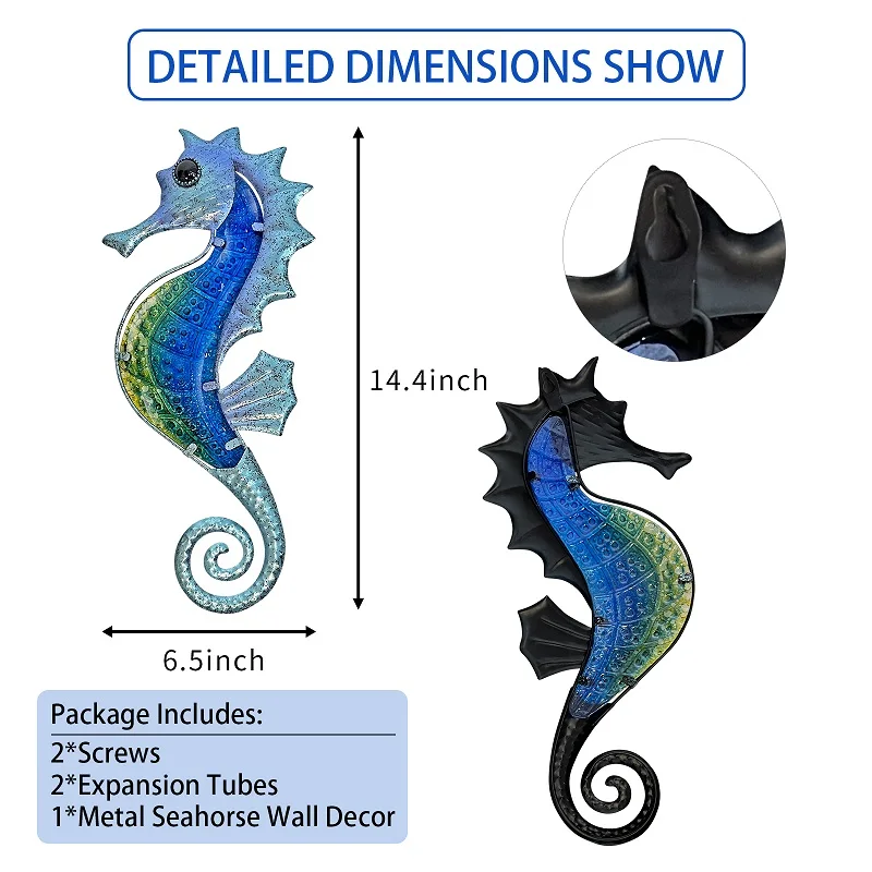 Metal Seahorse Wall Decoration for animal ornaments,metal wall decor